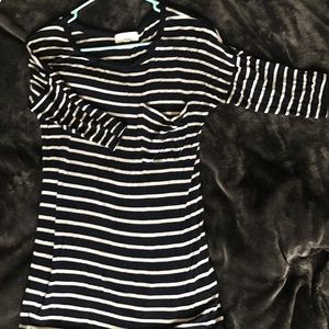 1/2 sleeve striped top